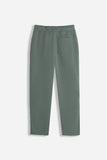 PANTALONE JOGGER IN FELPA CON BANDA LATERALE VERDE BOSCO