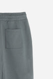 PANTALONE JOGGER IN FELPA CON BANDA LATERALE VERDE BOSCO