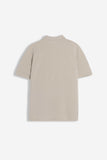 POLO PIQUET BASIC TINTA UNITA E LOGO BEIGE