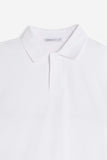 POLO PIQUET BASIC TINTA UNITA E LOGO BIANCO