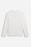 T-SHIRT GIROCOLLO STAMPATA MANICA LUNGA PANNA