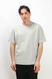 T-SHIRT GIROCOLLO OVER FIT GRIGIO