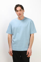 T-SHIRT GIROCOLLO OVER FIT POLVERE