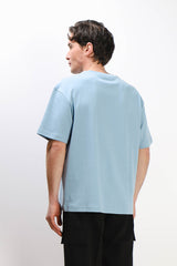 T-SHIRT GIROCOLLO OVER FIT POLVERE