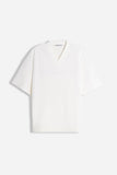 T-SHIRT SCOLLO A V OVER FIT GESSO