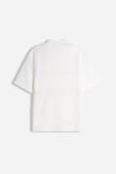 T-SHIRT SCOLLO A V OVER FIT GESSO