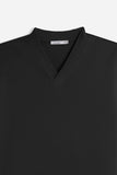 T-SHIRT SCOLLO A V OVER FIT NERO