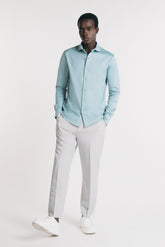 CAMICIA IN JERSEY MERCERIZZATO POLVERE