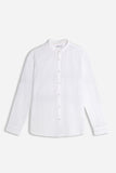 CAMICIA COLLO COREANO COTONE SLUB BEIGE