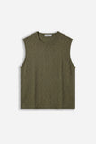 T-SHIRT GIROCOLLO SMANICATA IN MAGLINA VERDE MILITARE