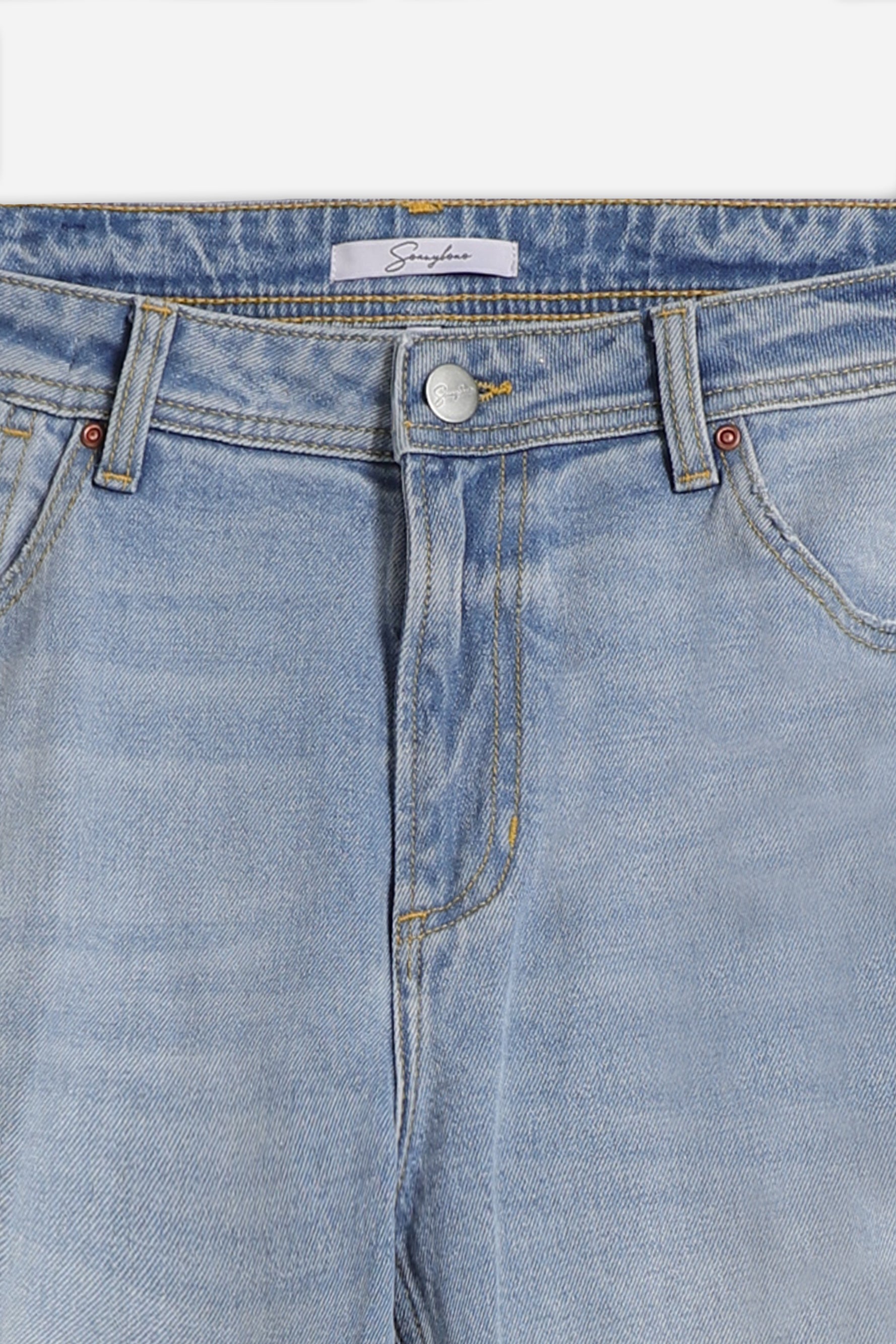 DENIM SLIM CROPPED CELESTE - Sonnybono
