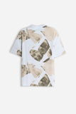 T-SHIRT GIROCOLLO FANTASIA F CIELO
