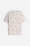 T-SHIRT GIROCOLLO FANTASIA F-BEIGE