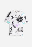 T-SHIRT GIROCOLLO FANTASIA F BIANCO