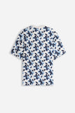 T-SHIRT GIROCOLLO FANTASIA F BLU