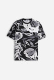 T-SHIRT GIROCOLLO FANTASIA F NERO