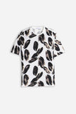 T-SHIRT GIROCOLLO FANTASIA F PANNA