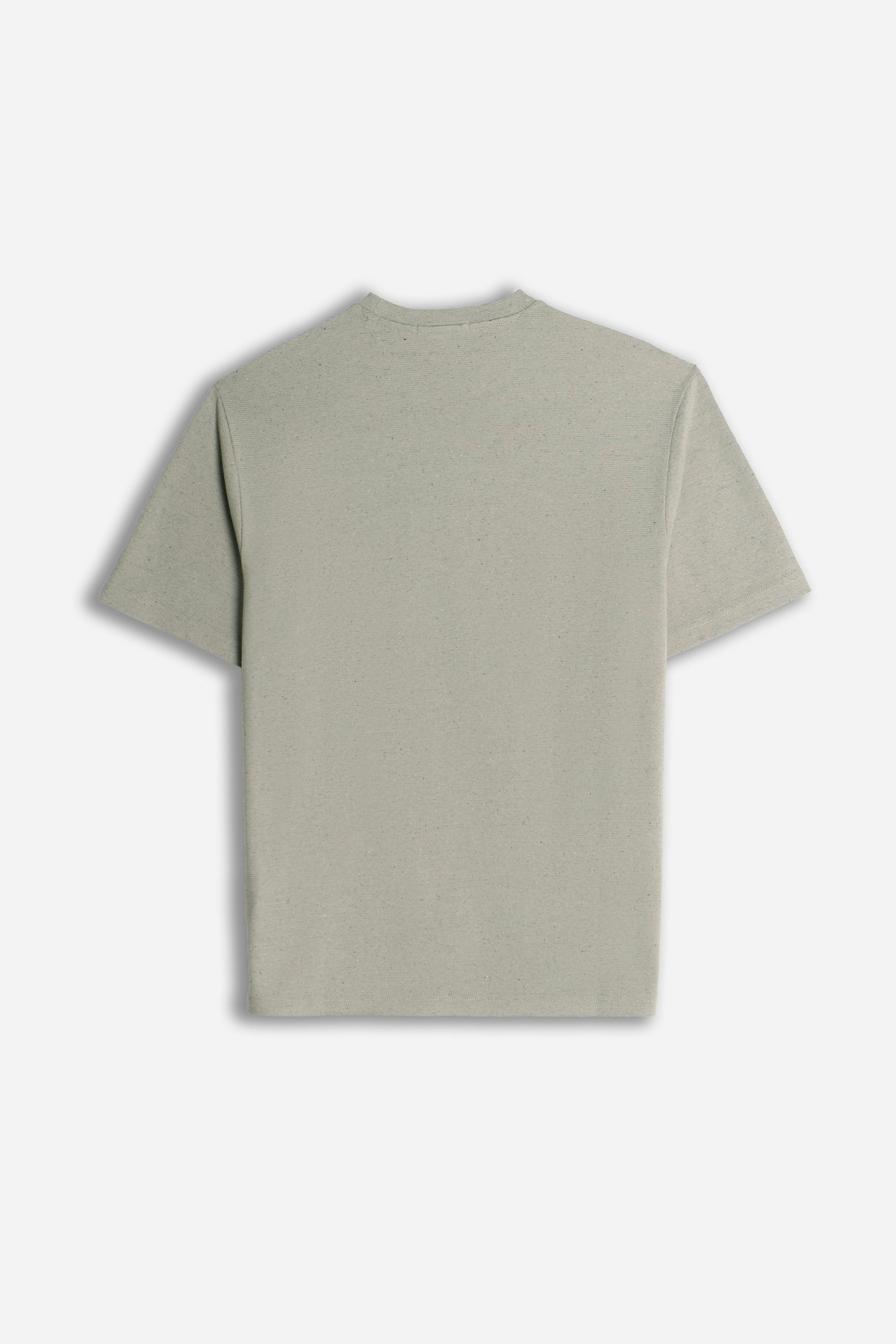 T-SHIRT GIROCOLLO IN JERSEY EFFETTO FIAMMATO VERDE MUSCHIO