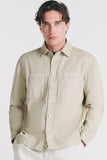 OVERSHIRT IN COTONE BEIGE - Sonnybono