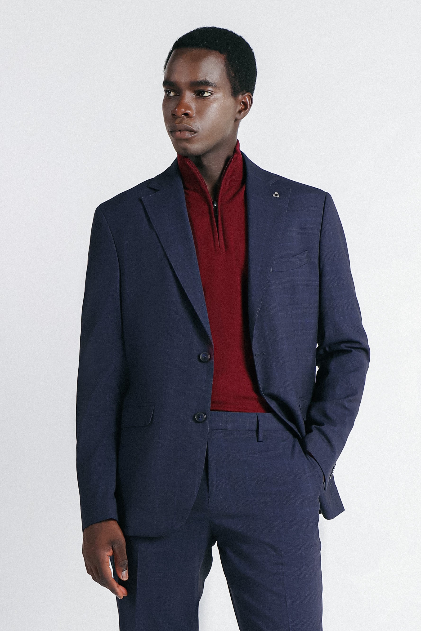 Blu Sonny Bono Vestito Uomo GIACCA DA ABITO A QUADRI BLEU – Sonnybono