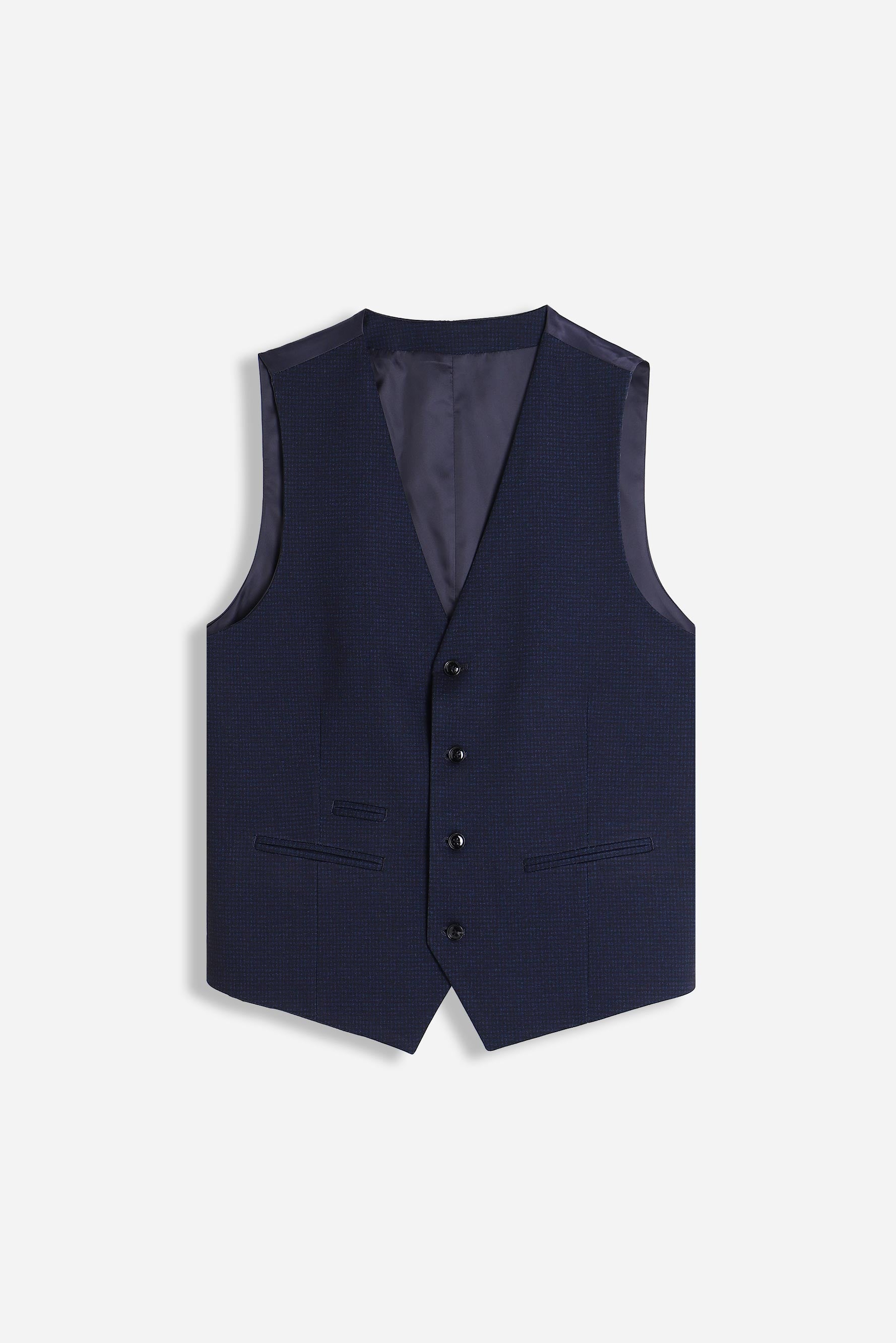 Gilet uomo in punto Milano blu regular fit Sonny Bono vista frontale