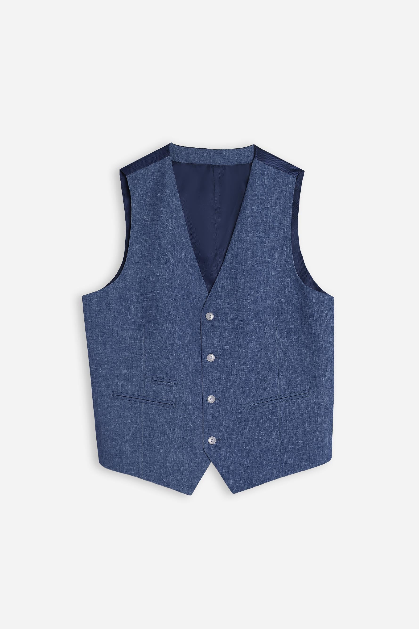 GILET IN PUNTO MILANO BLEU