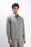 OVERSHIRT FANTASIA A RIGHE GRIGIO