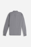 OVERSHIRT FANTASIA A RIGHE GRIGIO