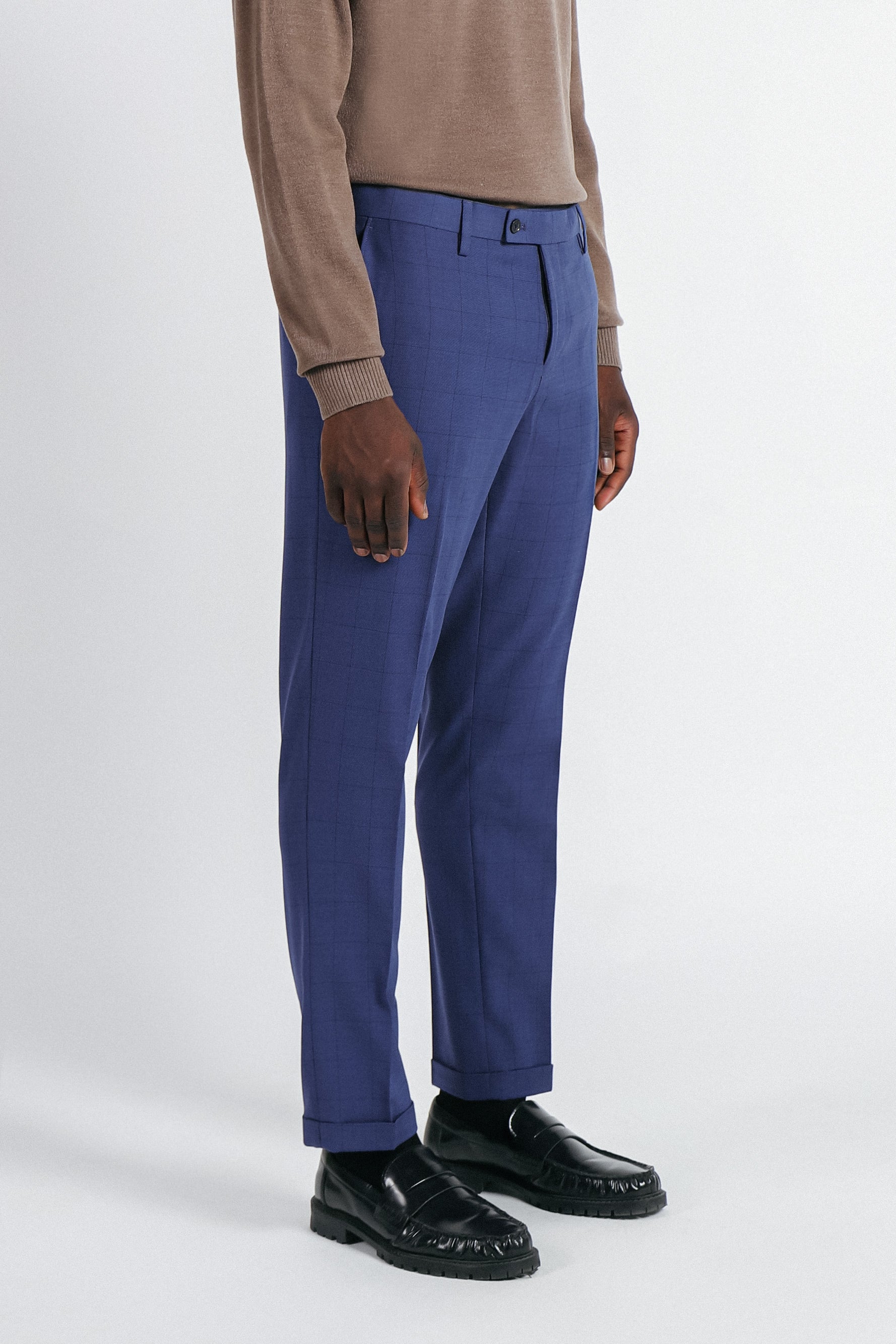 PANTALONE DA ABITO A QUADRI BLUETTE - Sonnybono