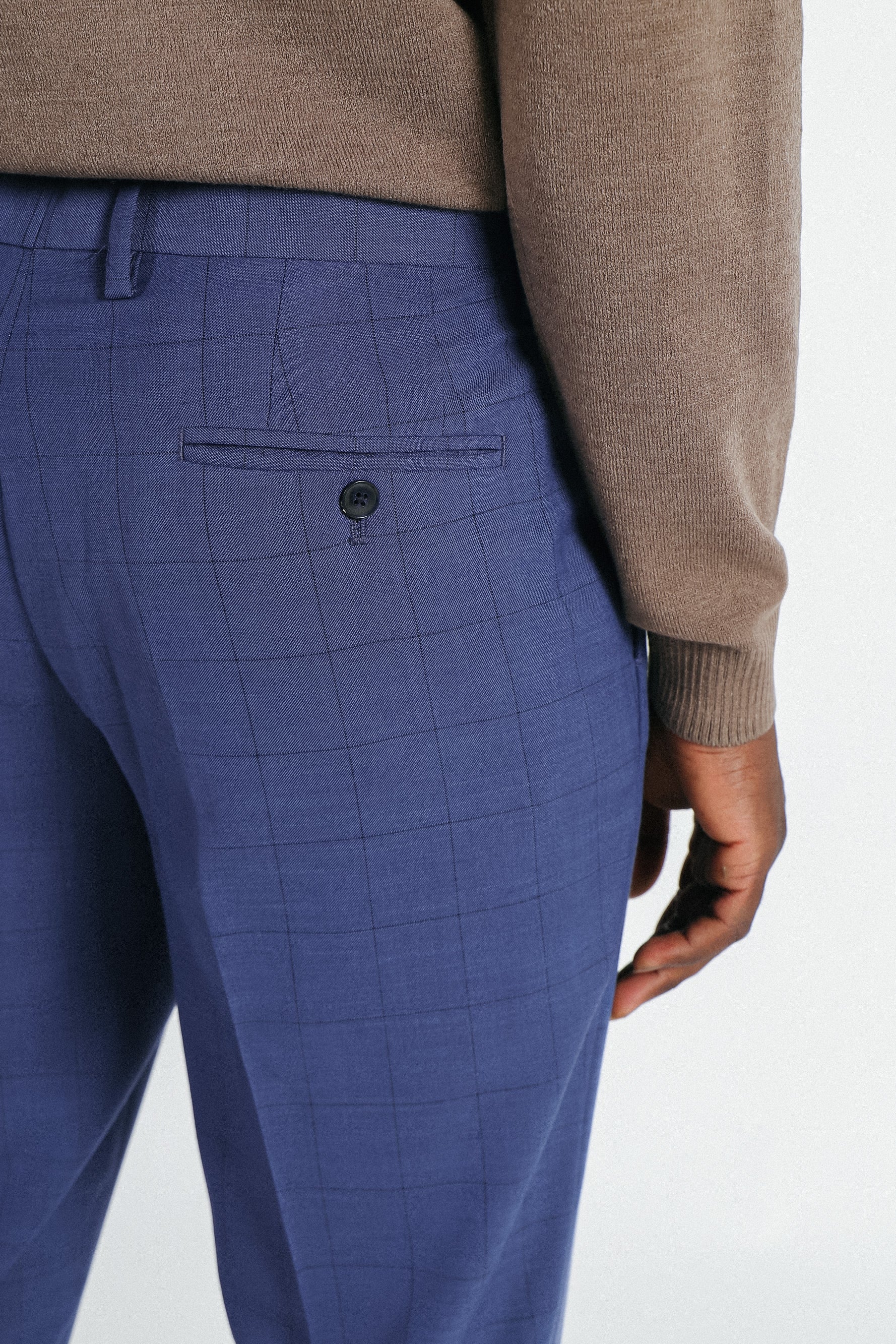 PANTALONE DA ABITO A QUADRI BLUETTE - Sonnybono
