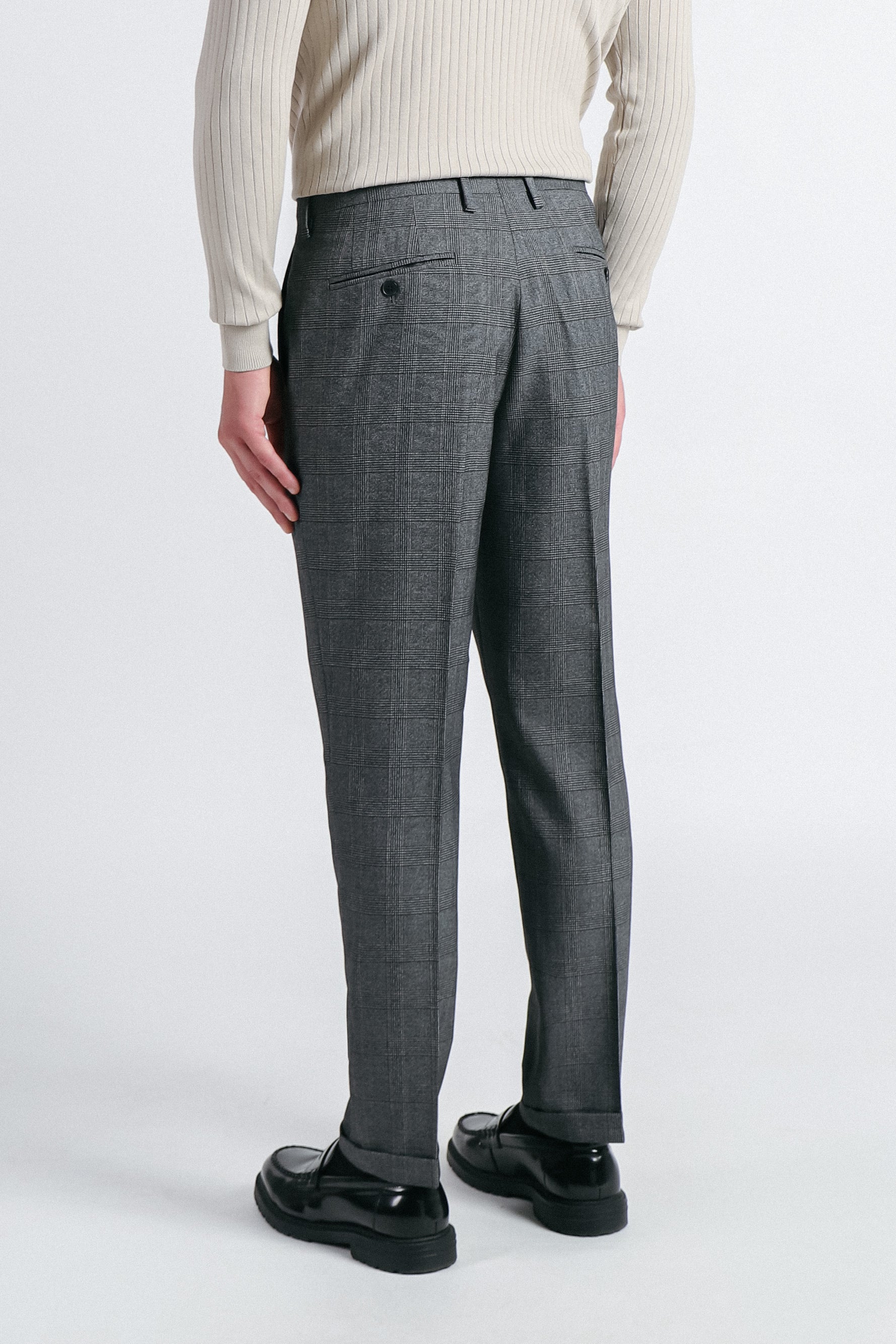 PANTALONE DA ABITO A QUADRI GRIGIO - Sonnybono