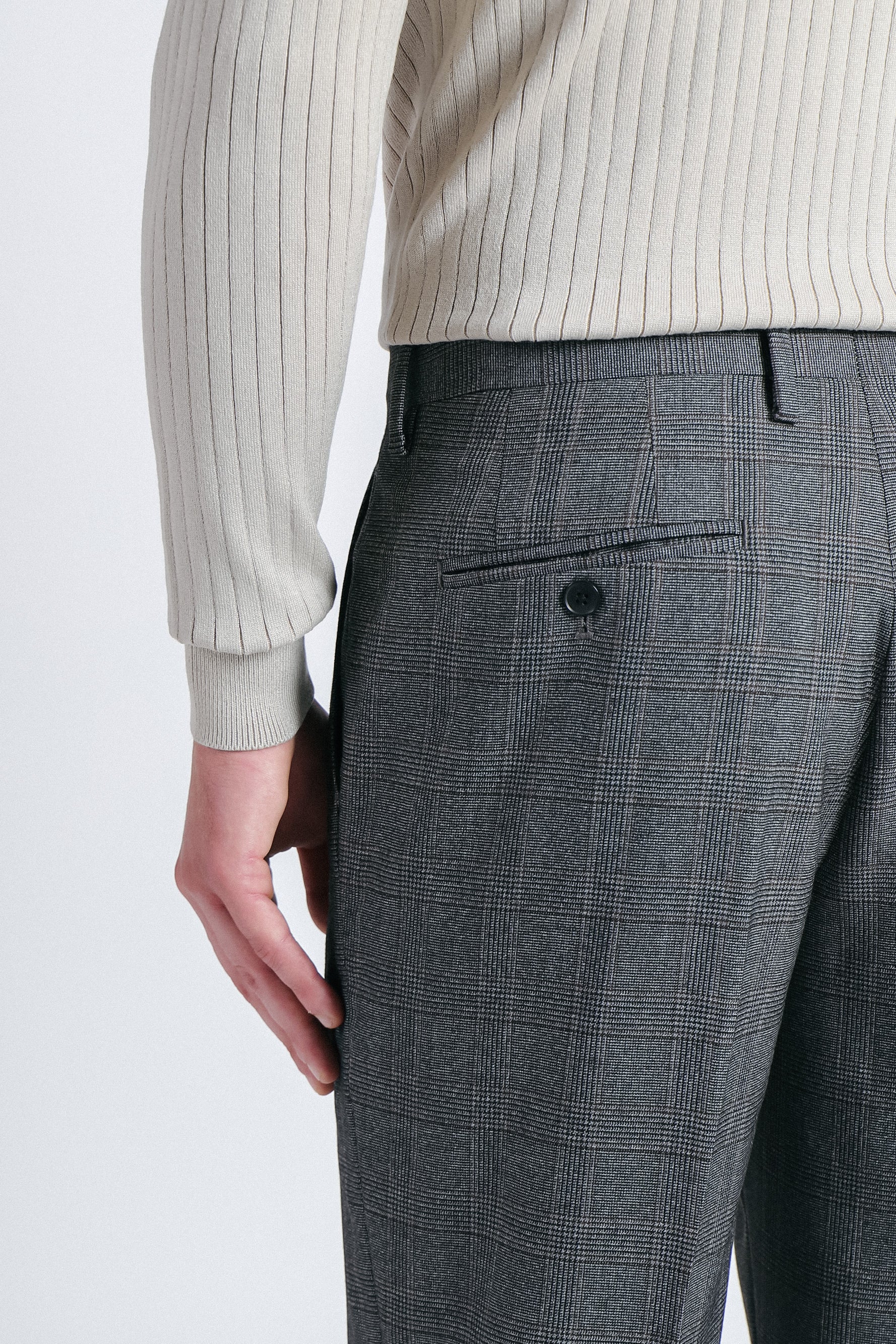 PANTALONE DA ABITO A QUADRI GRIGIO - Sonnybono