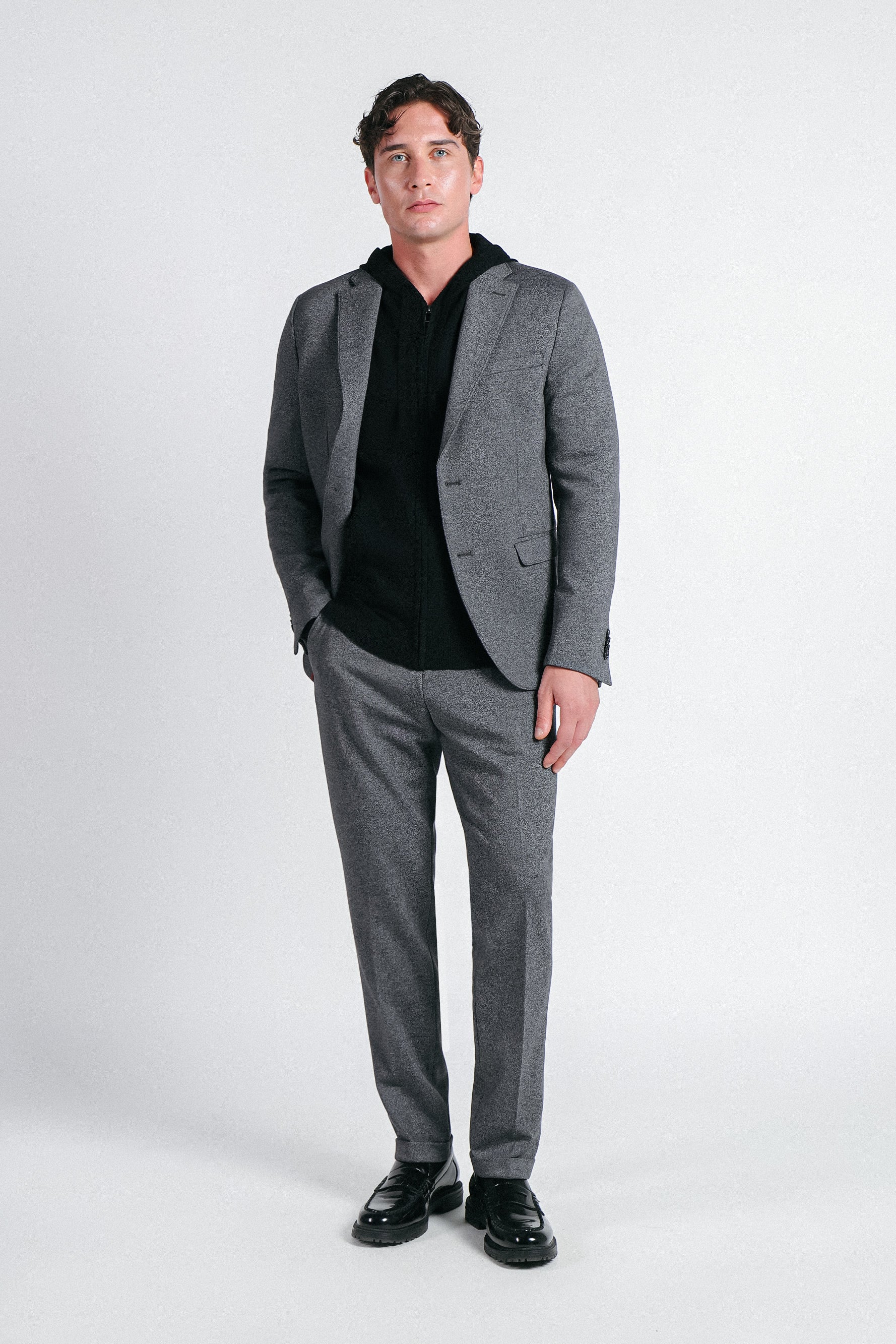 PANTALONE DA ABITO PUNTO MILANO GRIGIO MEDIO - Sonnybono