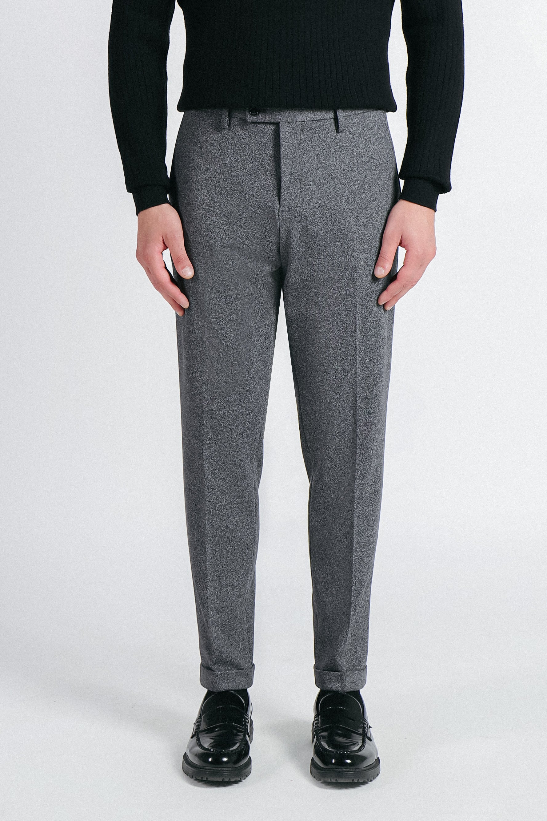 PANTALONE DA ABITO PUNTO MILANO GRIGIO MEDIO - Sonnybono