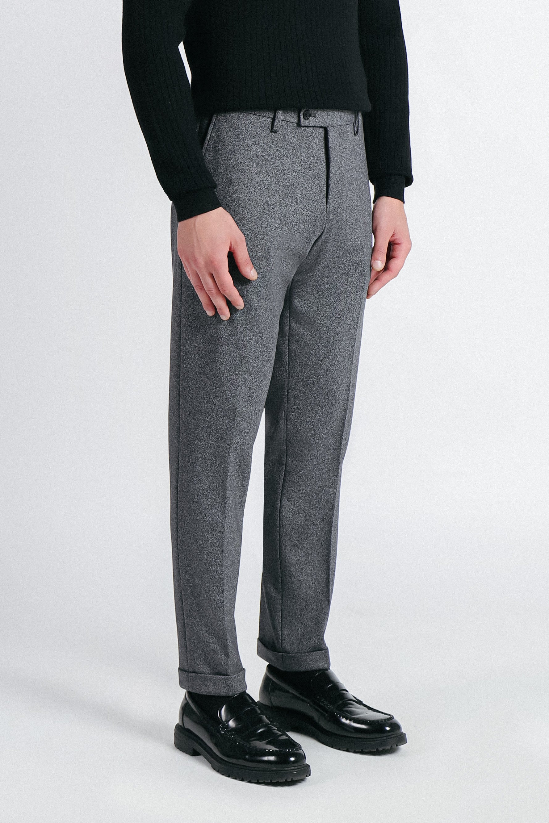 PANTALONE DA ABITO PUNTO MILANO GRIGIO MEDIO - Sonnybono