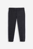 Pantaloni uomo punto Milano neri regular fit Sonny Bono vista frontale