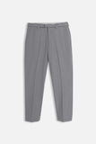 PANTALONE FANTASIA A RIGHE CON CINTURA GRIGIO