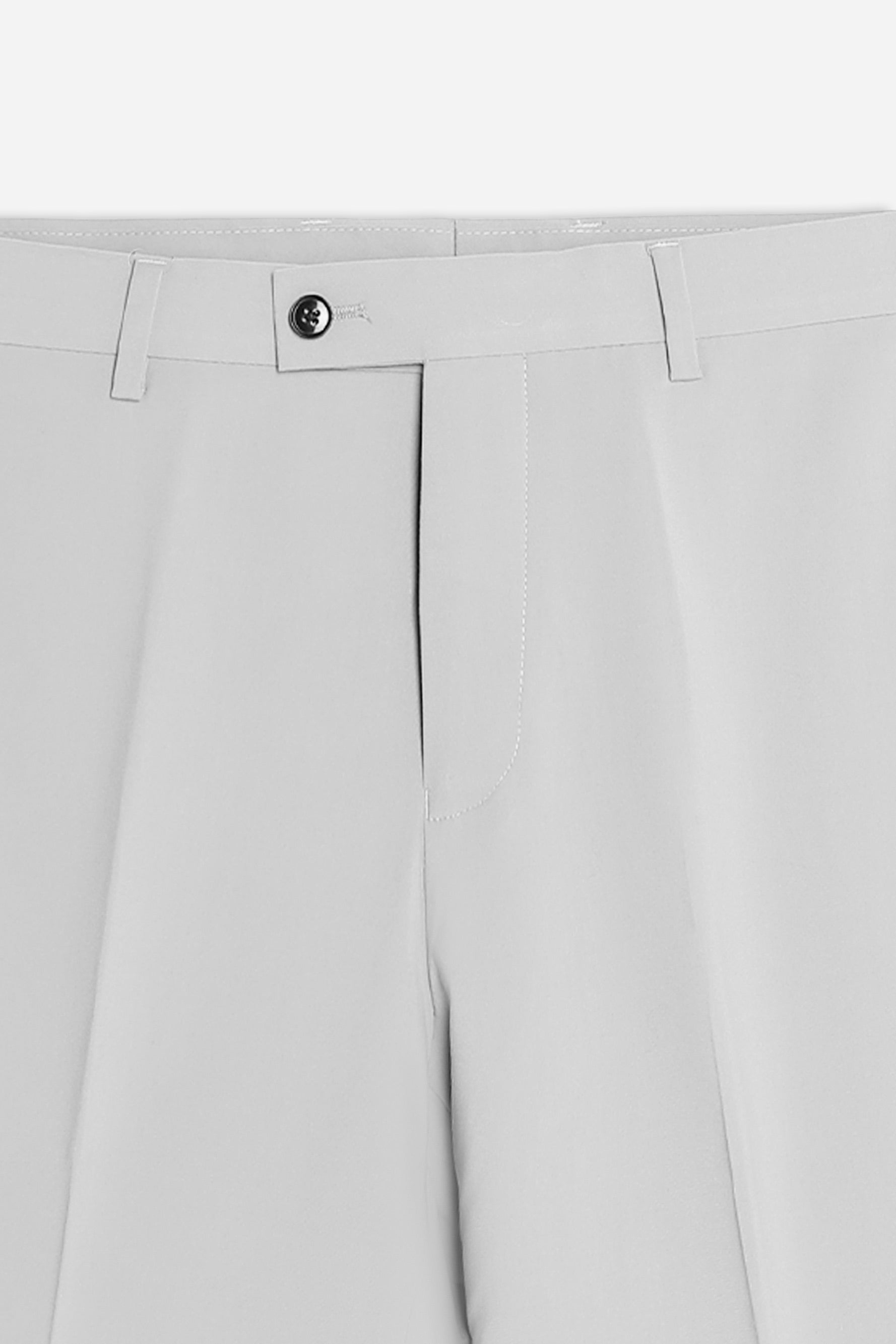 PANTALONE DA ABITO SENZA RISVOLTO GRIGIO