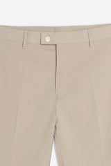 PANTALONE DA ABITO CON RISVOLTO SABBIA