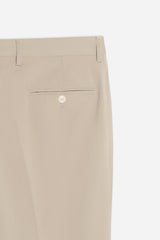 PANTALONE DA ABITO CON RISVOLTO SABBIA - Sonnybono