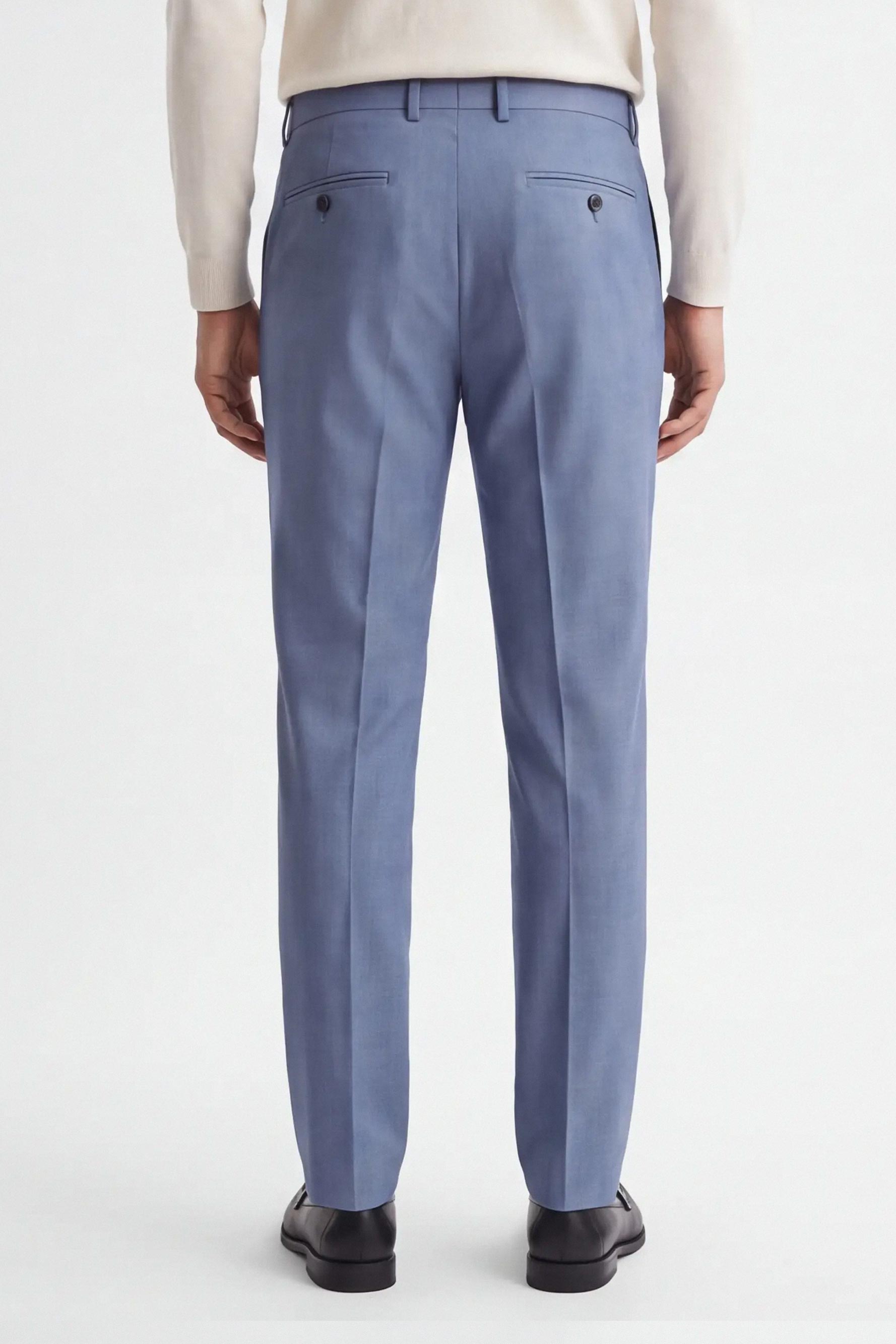 Pantalone da abito uomo color polvere vista posteriore
