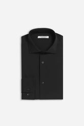 CAMICIA TINTA UNITA BASIC NERO