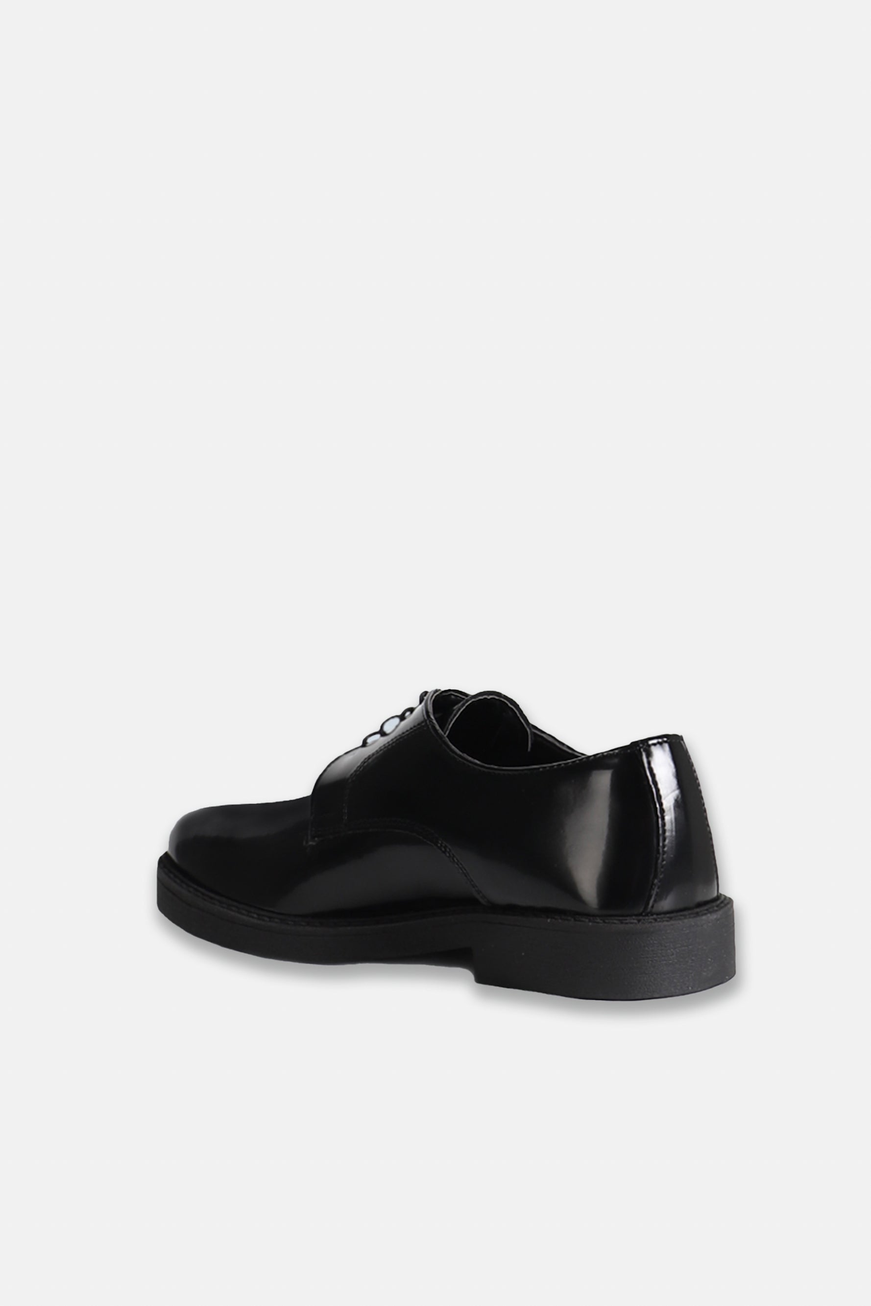 SCARPA STRINGATA DERBY LISCIO NERO - Sonnybono