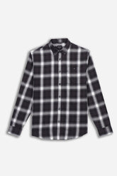 CAMICIA FANTASIA QUADRI FLANELLA GRIGIO SCURO