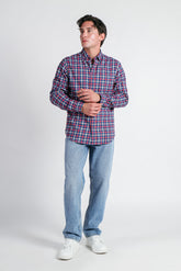 CAMICIA FANTASIA A QUADRI LEGGERA DENIM