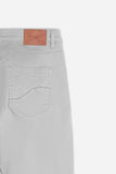 PANTALONE 5 TASCHE BASIC IN GAMBARDINA GRIGIO PERLA