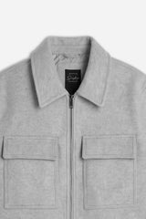 GIUBBOTTO DRITTO COLLO CAMICIA FULL ZIP GRIGIO