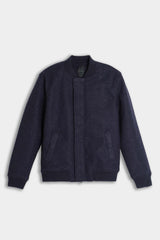 GIUBBOTTO BOMBER IN PANNO M BLEU