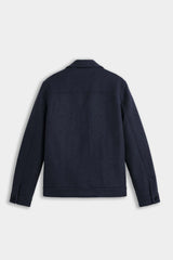 GIUBBOTTO IN PANNO COLLO CAMICIA M BLEU