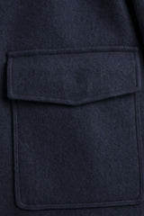 GIUBBOTTO IN PANNO COLLO CAMICIA M BLEU